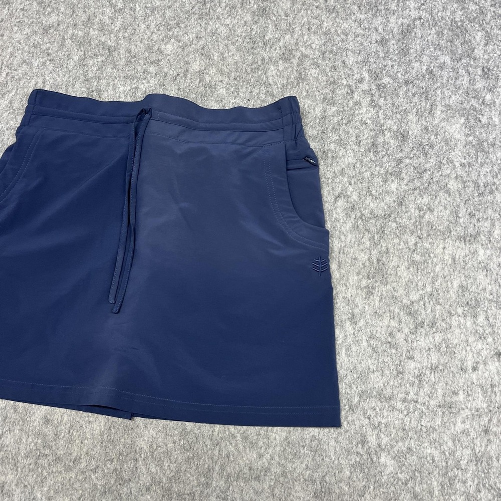 Coolibar Skort Womens XS Blue UPF 50+ Built In Shorts Pockets Stretch Athletic - Picture 7 of 14